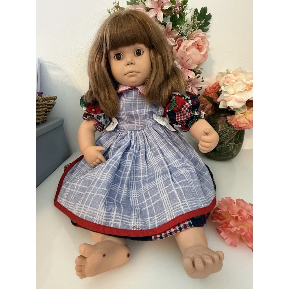 Rare Vintage Geli Doll‎ with Original Outfit Brown Eyes and Hair 18